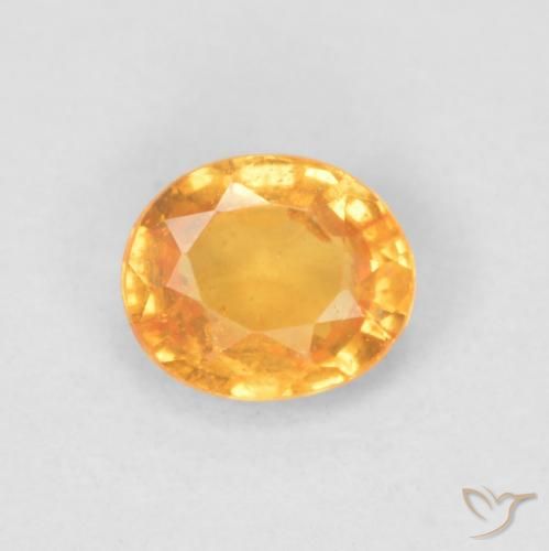 0.47ct Natural Naranja medio Hilo de espesartita, Ovalada, VS