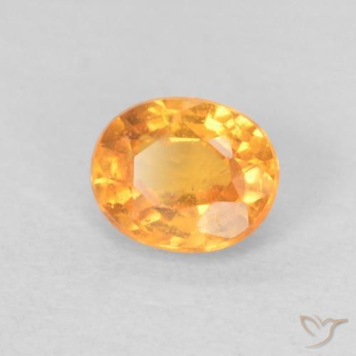 Hilo de espesartita Naranja medio natural de 0.55 ct, Ovalada, VS