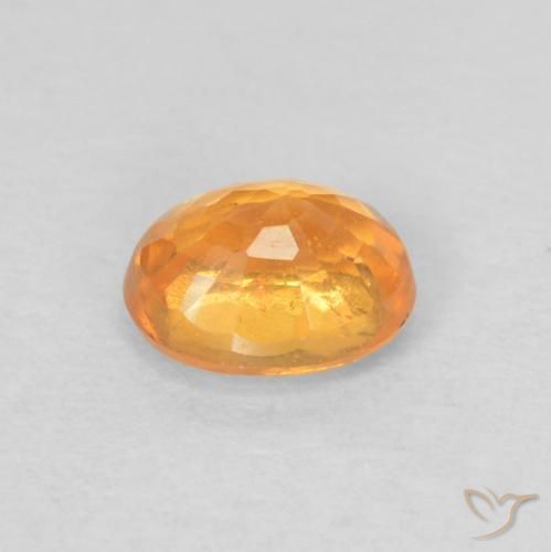 Hilo de espesartita Naranja medio natural de 0.55 ct, Ovalada, VS
