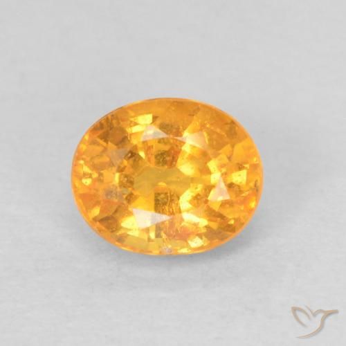 0.67ct Natural Naranja medio Hilo de espesartita, Ovalada, VS