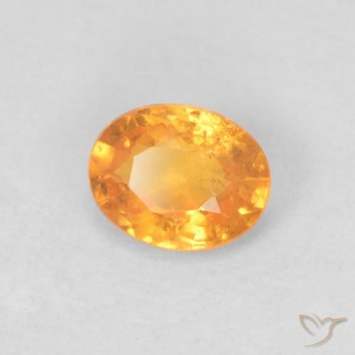 Hilo de espesartita Naranja claro natural de 0.41 ct, Ovalada, VS