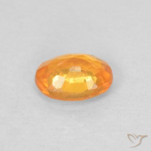 Hilo de espesartita Naranja claro natural de 0.41 ct, Ovalada, VS