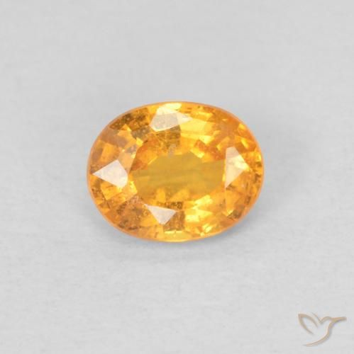 0.37ct Natural Naranja medio Hilo de espesartita, Ovalada, VS