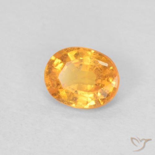 Hilo de espesartita Naranja medio natural de 0.37 ct, Ovalada, VS