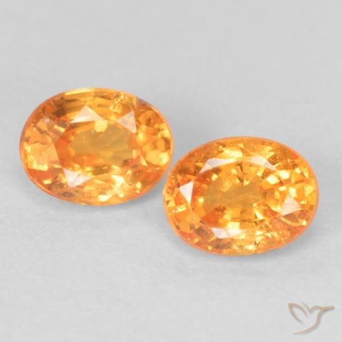 0.54ctw Natural Naranja claro Hilo de espesartita, Ovalada, VS-SI