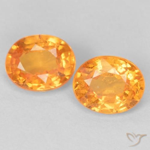 1.00ctw Natural Naranja miel Hilo de espesartita, Ovalada, VS