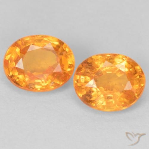 1.00ctw Natural Naranja claro Hilo de espesartita, Ovalada, VS