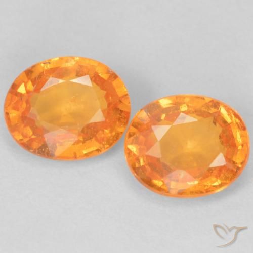 0.97ctw Natural Naranja claro Hilo de espesartita, Ovalada, VS