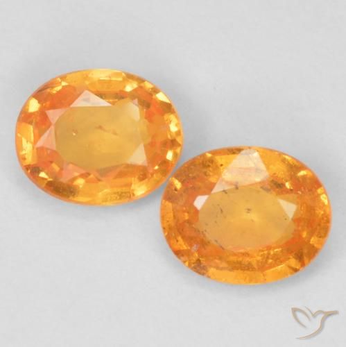 0.79ctw Natural Naranja claro Hilo de espesartita, Ovalada, VS