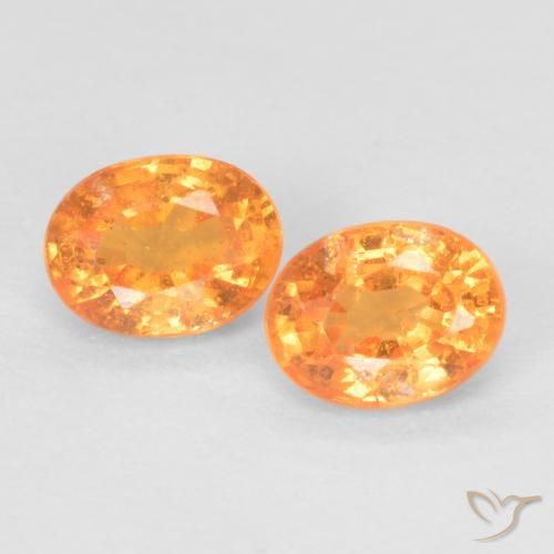 0.53ctw Natural Naranja claro Hilo de espesartita, Ovalada, VS-SI