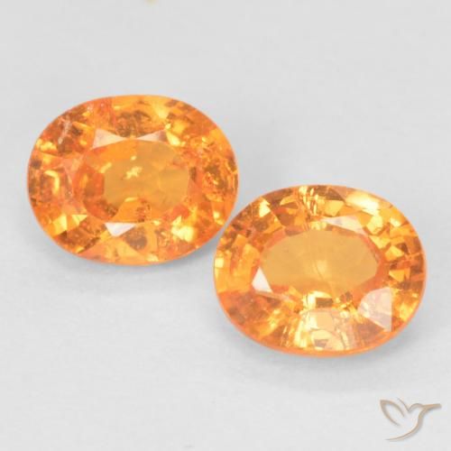 0.99ctw Natural Naranja claro Hilo de espesartita, Ovalada, VS-SI