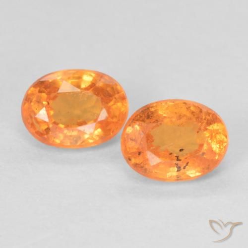 0.58ctw Natural Naranja claro Hilo de espesartita, Ovalada, VS-SI