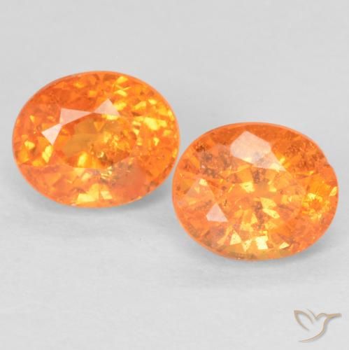 1.33ctw Natural Naranja claro Hilo de espesartita, Ovalada, VS-SI