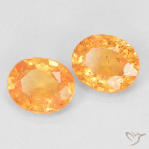 0.85ctw Natural Naranja medio Hilo de espesartita, Ovalada, VS
