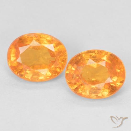 0.93ctw Natural Naranja medio Hilo de espesartita, Ovalada, VS