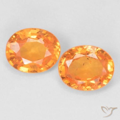 0.85ctw Natural Naranja claro Hilo de espesartita, Ovalada, VS