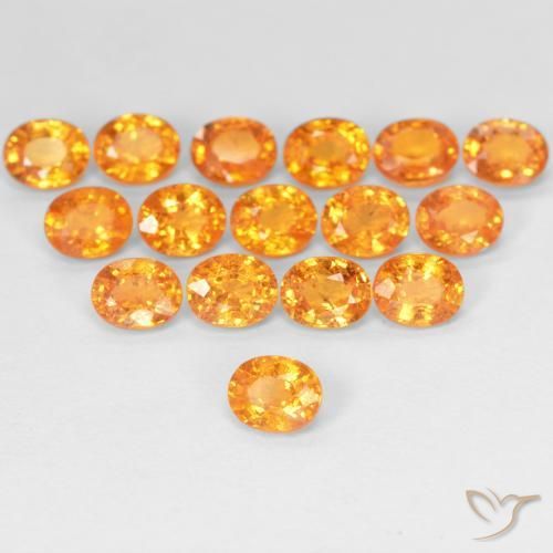 Hilo de espesartita Naranja albaricoque natural de 0.52 ct, Ovalada, VS