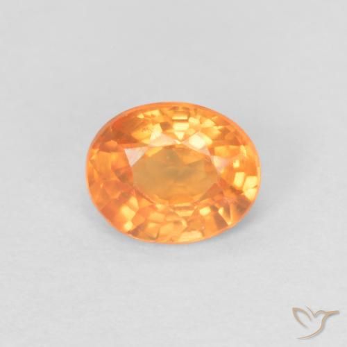 0.42ct Natural Naranja claro Hilo de espesartita, Ovalada, VS-SI
