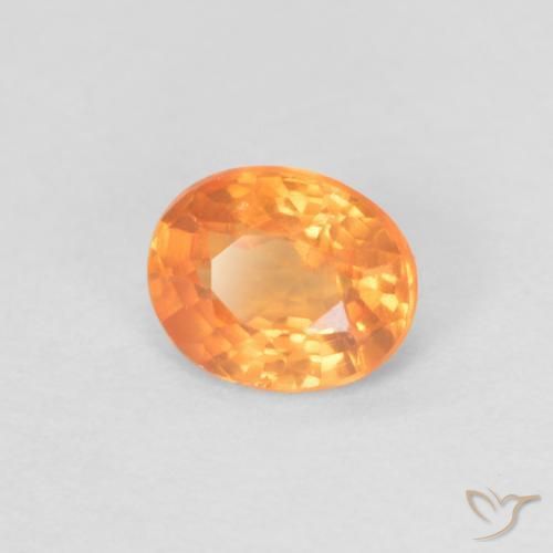 Hilo de espesartita Naranja claro natural de 0.42 ct, Ovalada, VS-SI