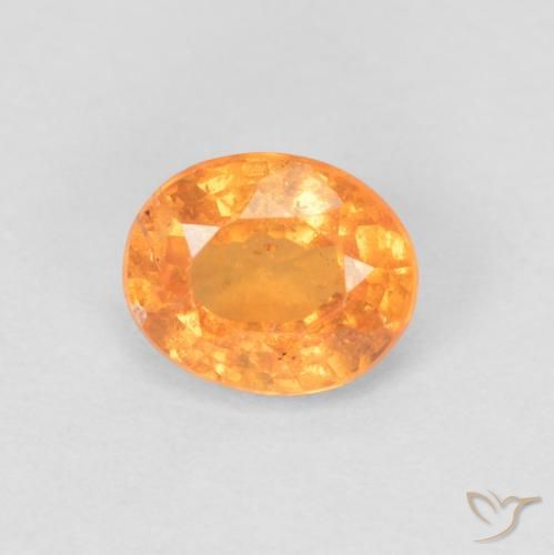 0.53ct Natural Naranja claro Hilo de espesartita, Ovalada, VS-SI