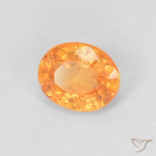 Hilo de espesartita Naranja claro natural de 0.53 ct, Ovalada, VS-SI