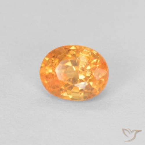 Hilo de espesartita Naranja claro natural de 0.37 ct, Ovalada, VS-SI
