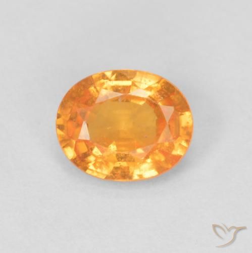 0.46ct Natural Naranja miel Hilo de espesartita, Ovalada, VS-SI
