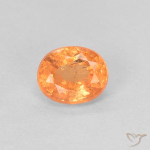 0.42ct Natural Naranja claro Hilo de espesartita, Ovalada, VS-SI