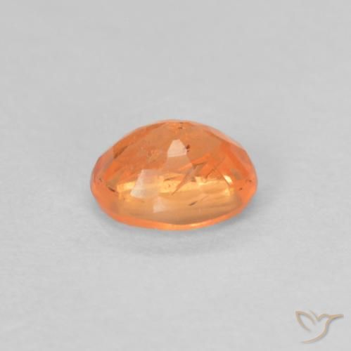 Hilo de espesartita Naranja claro natural de 0.42 ct, Ovalada, VS-SI