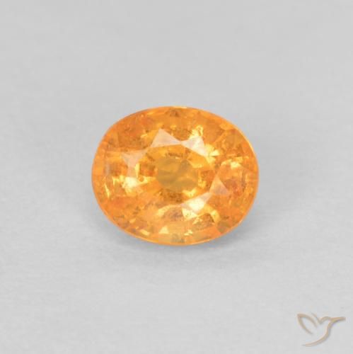 0.43ct Natural Naranja intenso Hilo de espesartita, Ovalada, VS-SI
