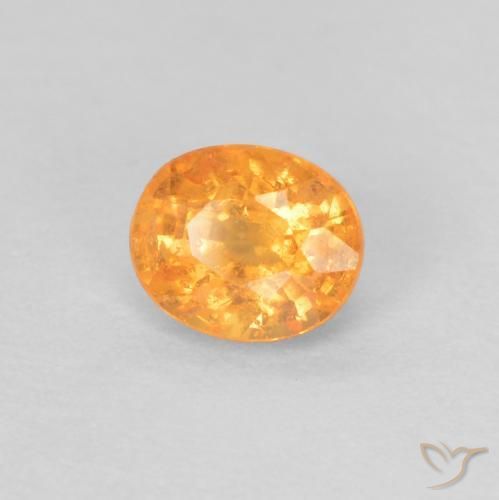 Hilo de espesartita Naranja intenso natural de 0.43 ct, Ovalada, VS-SI