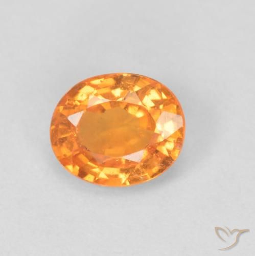 0.49ct Natural Naranja claro Hilo de espesartita, Ovalada, VS