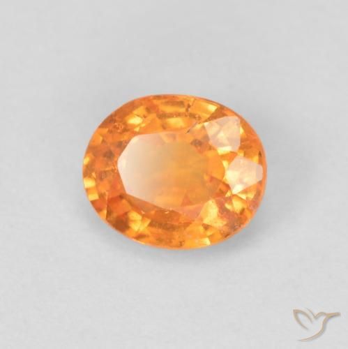 Hilo de espesartita Naranja claro natural de 0.49 ct, Ovalada, VS