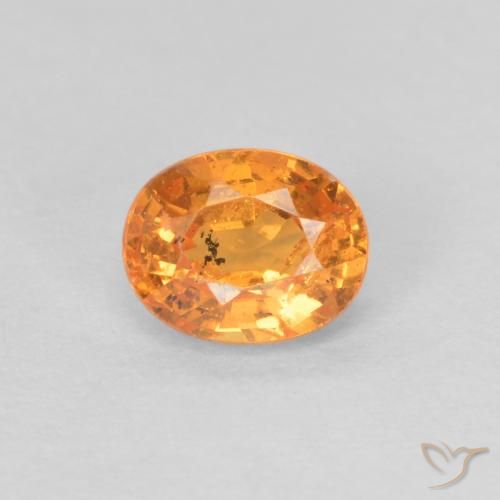0.44ct Natural Naranja claro Hilo de espesartita, Ovalada, VS-SI