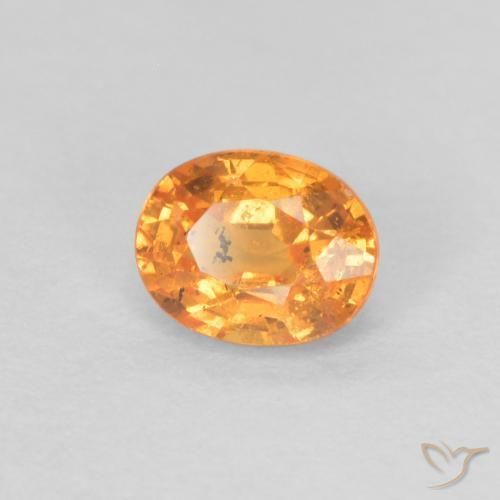 Hilo de espesartita Naranja claro natural de 0.44 ct, Ovalada, VS-SI