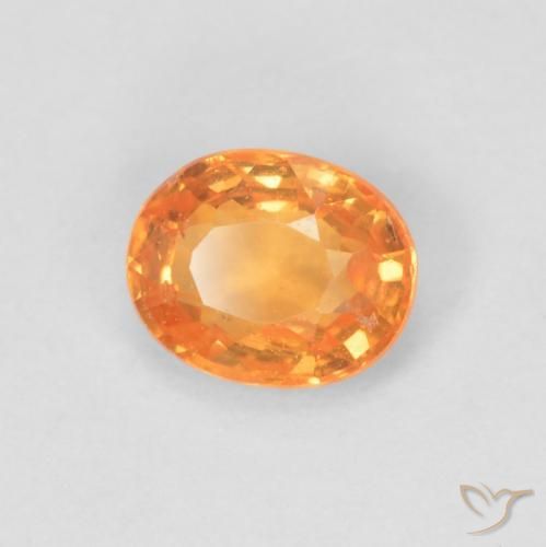 Hilo de espesartita Naranja claro natural de 0.47 ct, Ovalada, VS