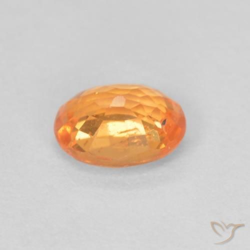 Hilo de espesartita Naranja claro natural de 0.47 ct, Ovalada, VS