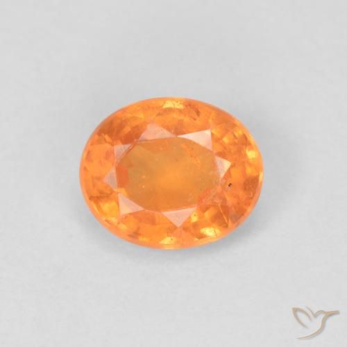0.49ct Natural Naranja claro Hilo de espesartita, Ovalada, VS