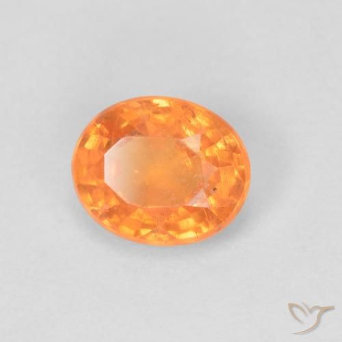 Hilo de espesartita Naranja claro natural de 0.49 ct, Ovalada, VS