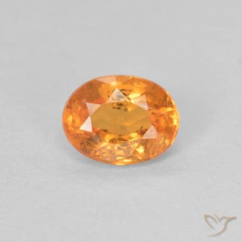 0.35ct Natural Naranja claro Hilo de espesartita, Ovalada, VS