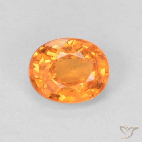 0.56ct Natural Naranja claro Hilo de espesartita, Ovalada, VS-SI