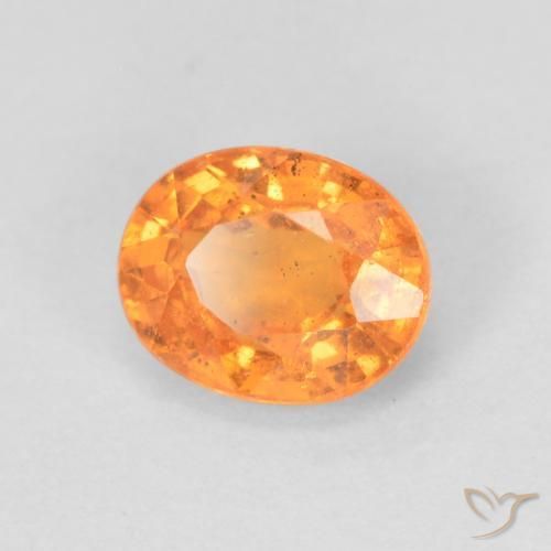 Hilo de espesartita Naranja claro natural de 0.56 ct, Ovalada, VS-SI