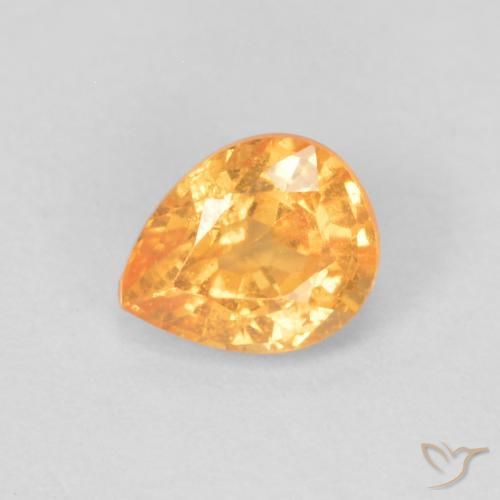 0.43ct Natural Naranja claro Hilo de espesartita, En forma de pera, VS