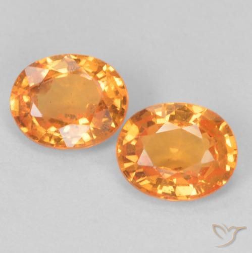 0.93ctw Natural Naranja claro Hilo de espesartita, Ovalada, VS