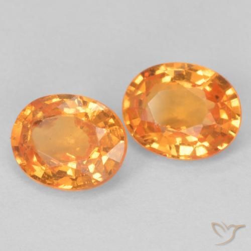 Gemas de Hilo de espesartita Naranja claro natural de 0.93 ct, Ovalada, VS