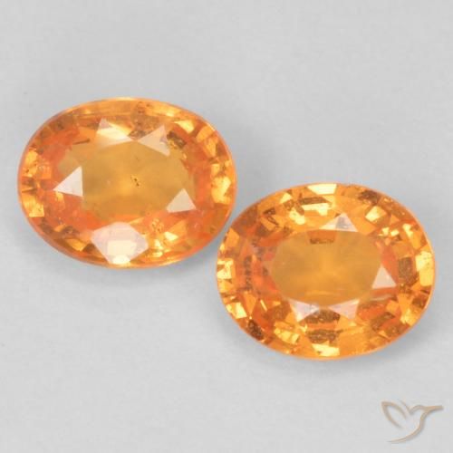0.93ctw Natural Naranja claro Hilo de espesartita, Ovalada, VS
