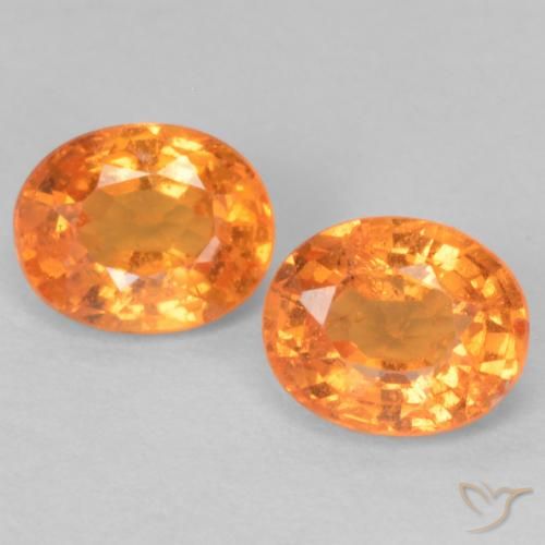 0.99ctw Natural Naranja claro Hilo de espesartita, Ovalada, VS
