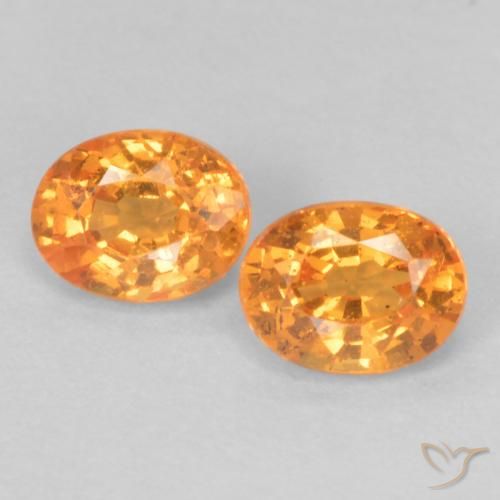 0.55ctw Natural Naranja claro Hilo de espesartita, Ovalada, VVS-VS