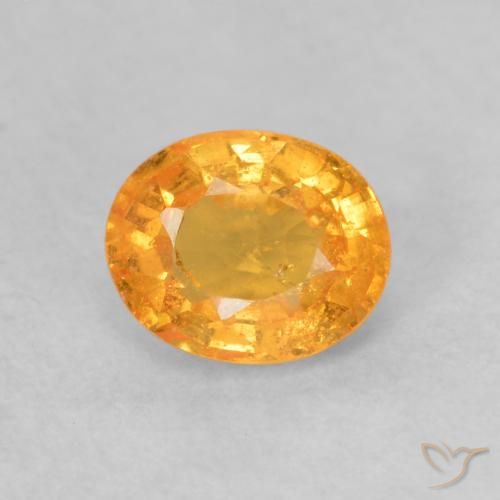 0.55ct Natural Naranja albaricoque Hilo de espesartita, Ovalada, VS-SI