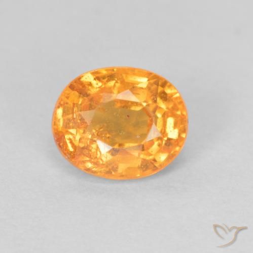 0.55ct Natural Naranja intenso Hilo de espesartita, Ovalada, VS-SI